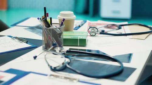 Empty Office in a Private Clinic Designed with x Ray Machine and Modern Gear