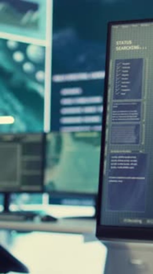 Vertical Video Military Operations Command Center Used in Following National Threats