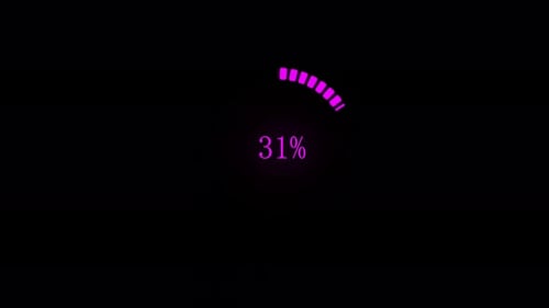 loading bar countdown retro style and digital cinematography animation