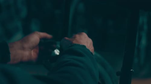 A Disabled Man Assembles a Stroller