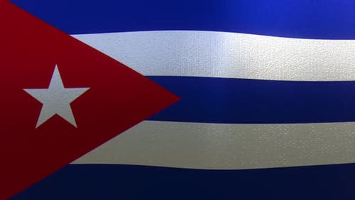 Waving Cuban Flag Animation for National Identity