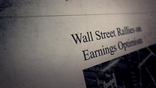 Wall Street Rallies On Earnings Optimism Newspaper Style Headline Titles