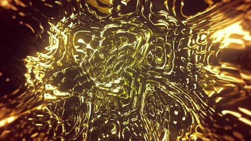 Gold Liquid Ripple