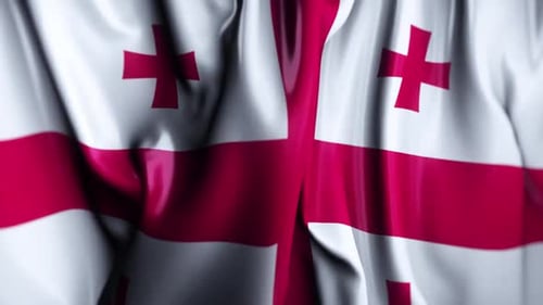 Wehende Flagge Georgiens