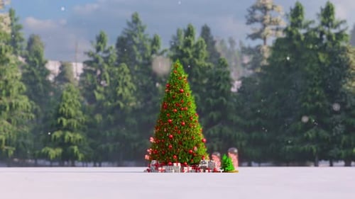Christmas Tree In The Forest