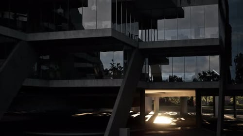 La luz del sol entra por las ventanas de un edificio