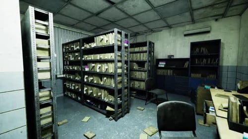 Compartiment de rangement mal entretenu contenant des documents périmés et oubliés