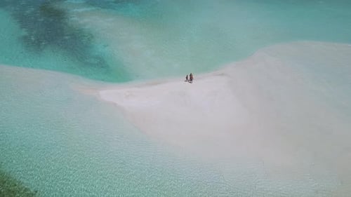 Stunning Tropical Seascape of Sandbank in Indian Ocean