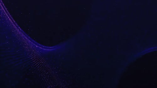 Blue Glittering Particles Animation Loop