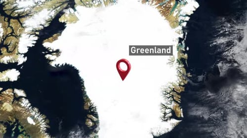 Earth Globe Zoom to Location Pin with Text Reveal