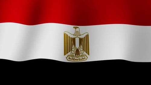 Animated Waving Egyptian Flag Seamless Loop