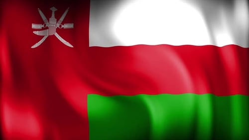 Realistic Waving Flag of Oman Animation