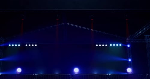 Dynamic Stage Lights with Changing Colors and Spotlight Effects