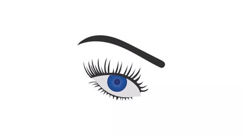 Flat Design Eye Opening Animation