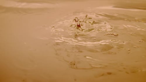 Water Drops create Ripples on Monochromatic Surface