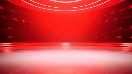 Futuristic Red Virtual Studio Stage Background Animation