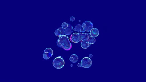Floating Iridescent Soap Bubbles Abstract Animation