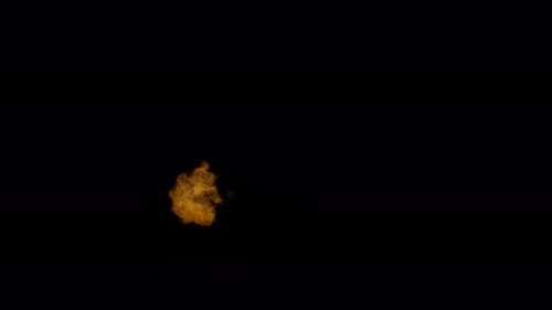 Ignite Collection: Two short followed by a long spurt in center on dark background, shot in 4k at 12