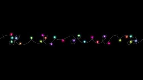 Colorful Led String Lights With Twisting Wire Loop + Alpha Channel
