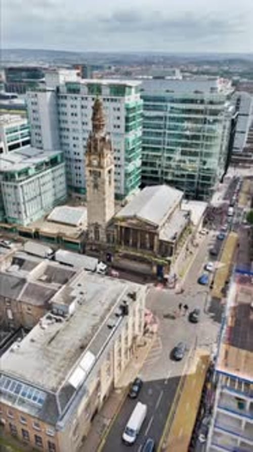 Vertical View Of Glasgow Cityscape, Scotland