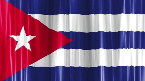 Dynamic Waving Flag of Cuba Animation Background