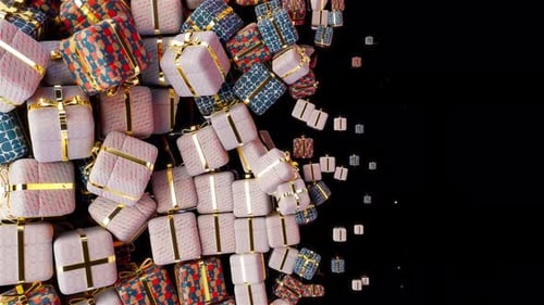 Gift Box Transistion Alpha channel