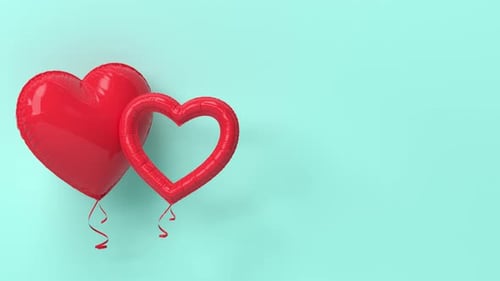 Animated Red Heart Balloons for Romantic Celebrations