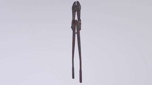 Vintage Rusty Pliers on Plain Background