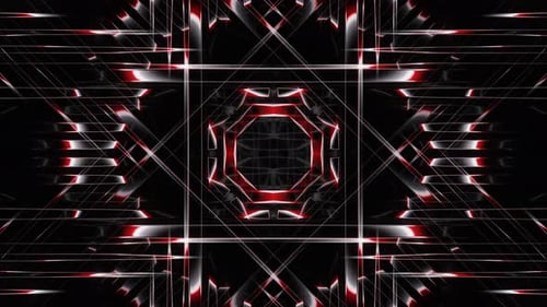 Abstract Red and White Flash Neon Glow Dj Loop Animation Background