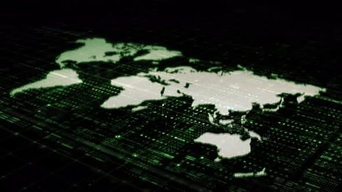 Futuristic Matrix Data Simulation HUD Background 31
