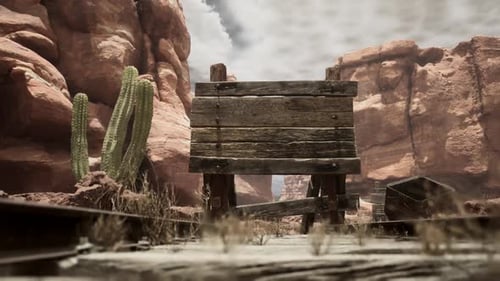 Old Railroad in Desert