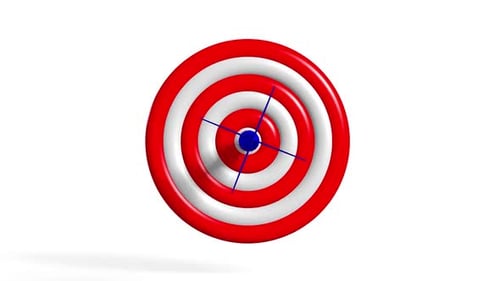 3D Bullseye Target with Dart