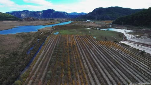 Cinematic Drone Flight Over Pristine Nature Fethiye Turkiye