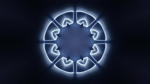 Abstract Geometric Glowing Kaleidoscope Loop Background