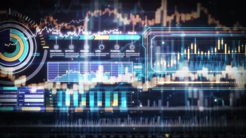 Infographics Depicting Stock Market Trends in Motion