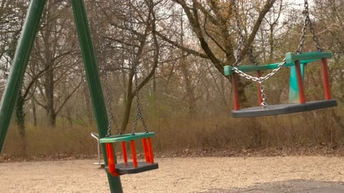 Abandoned Flying Swing in Park