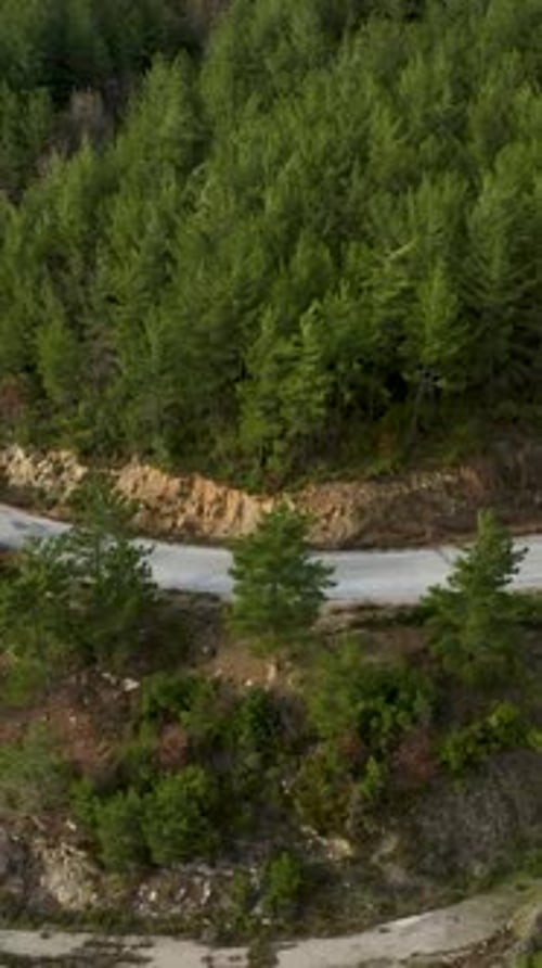 Vertical Video Mountain Farming Delights Reservoir and Scenic Farmlands
