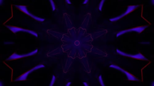 Abstract Purple Kaleidoscope Light Show Motion Background