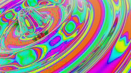 Vibrant Psychedelic Abstract Rings and Swirls Loop