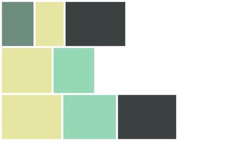 Kaleidoscope Collection: Luma matte transition splitting screen into four sections with shifting bar