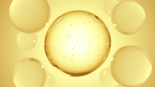 Golden Fluid Bubbles Animated Background