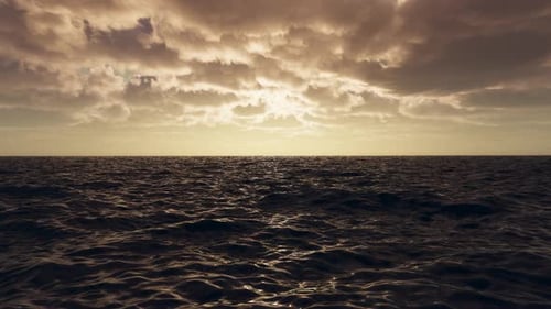 Beautiful sunset landscape clouds over the sea. Timelapse of clouds