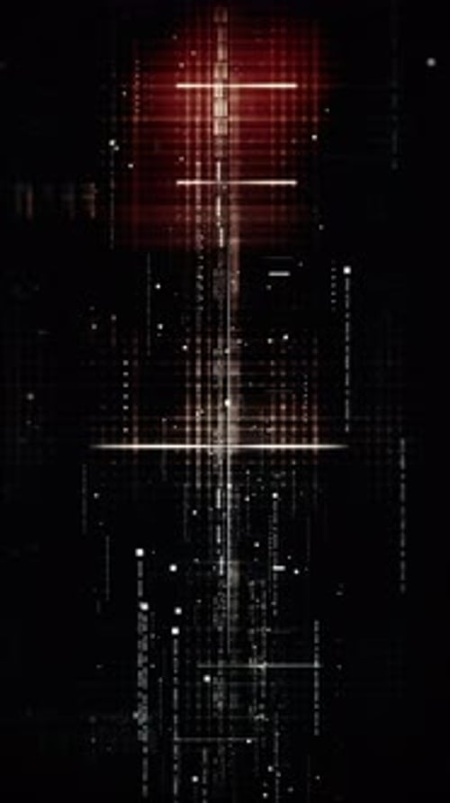 Abstract Digital Data Flowing on Dark Background