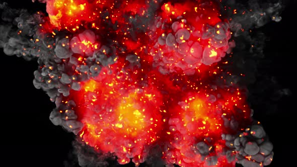 Large Explosion with trails, top down view , Bugs Motion Graphics ft ...