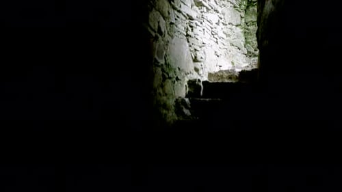Ancient Monument, Architecture and Landmark Concept - Stairs of Old Medieval Subterranean