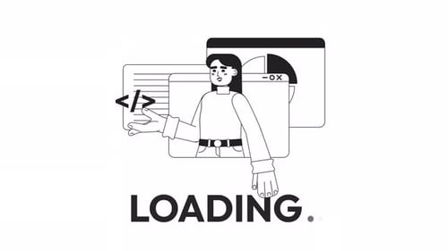 Animated Bw Building Website Loader