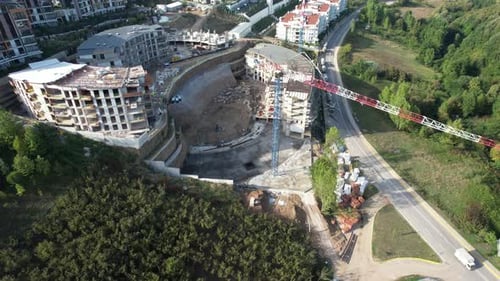 Aerial Construction Building