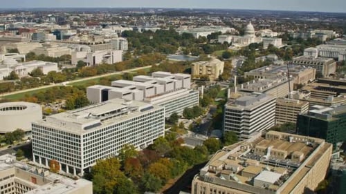Cinematic And Beautiful View Of Washington DC Cityscape, USA