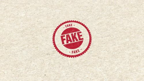 Vintage Red FAKE Stamp Mark On Paper Animation