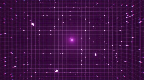 Ciberespacio digital con partículas y conexiones de red de datos digitales